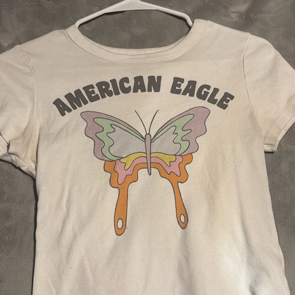American Eagle Outfitters Kids Pastel Butterfly Tee